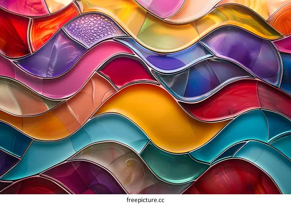 colorful abstract waves background