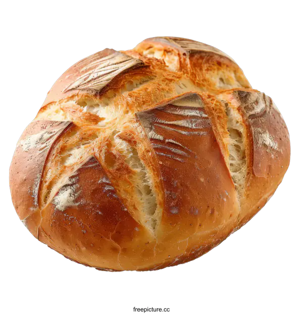 [Transparent Background PNG]Freshly Baked Loaf of Bread on transparent background