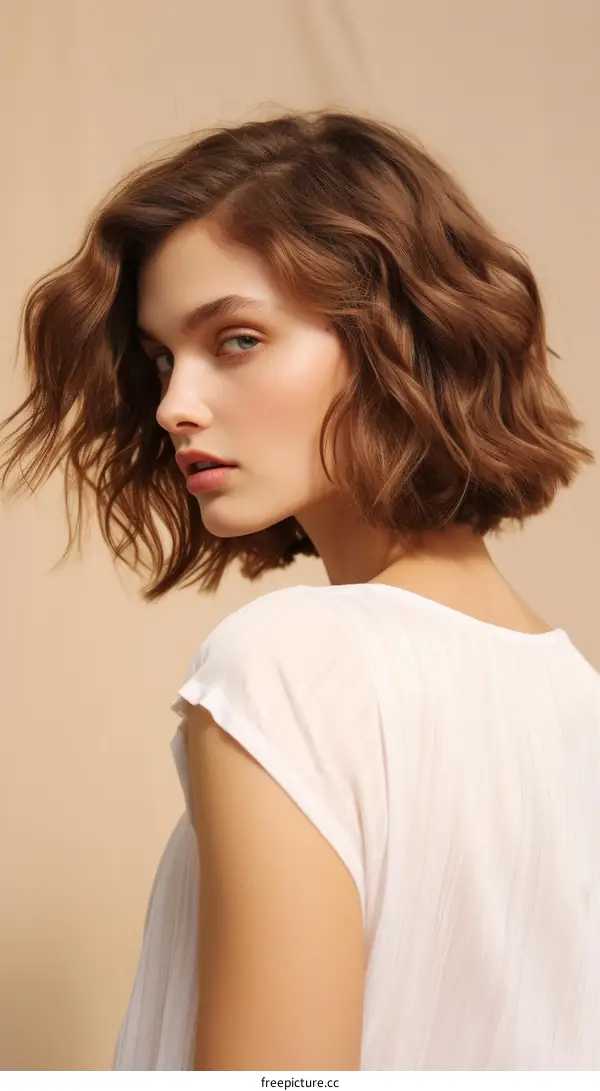 portrait of a young woman with brown hair