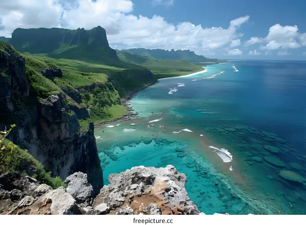 Scenic View of Tropical Coastline