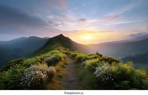 Majestic Mountain Sunrise Landscape