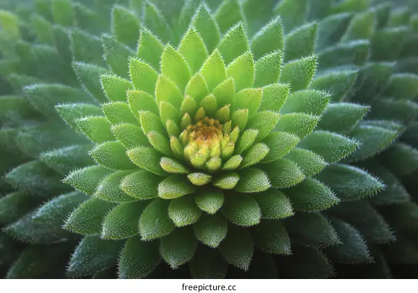 Close-up of a Succulent Plants Detailed Structure