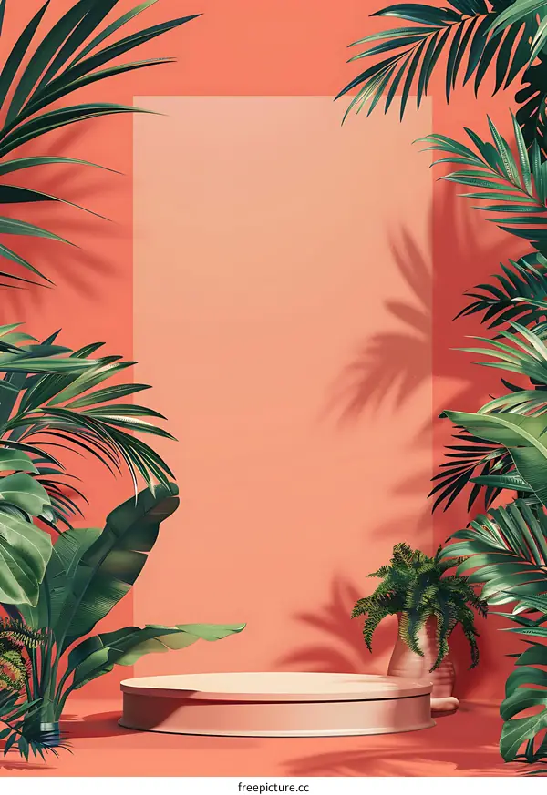Tropical Minimalist Product Display Background