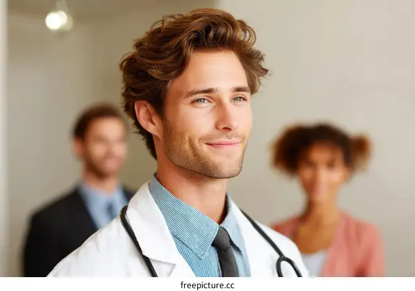 Medical Professional Confidently Looking Ahead