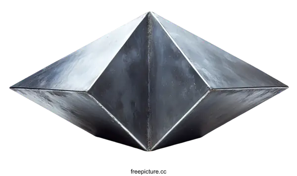 [Transparent Background PNG]Abstract Geometric Metal Sculpture