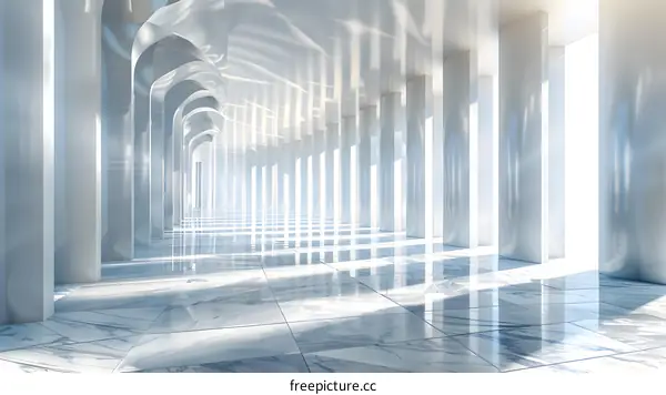 Futuristic Long Corridor