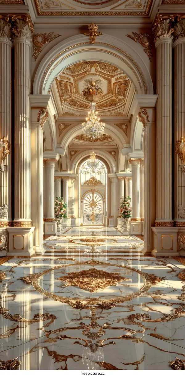 Grand Palace Hallway Interior Design