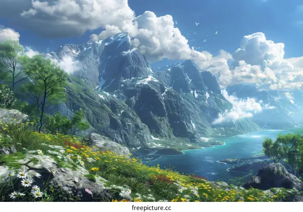 Fantasy Mountain Lake