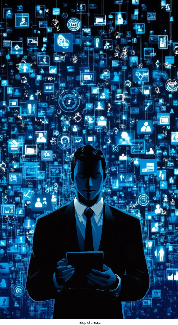 Businessman in a Digital World