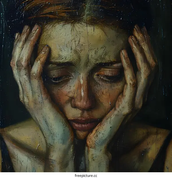 Portrait of a crying woman