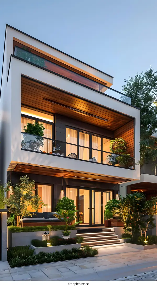 Modern Townhouses With Simple Exterior Design
