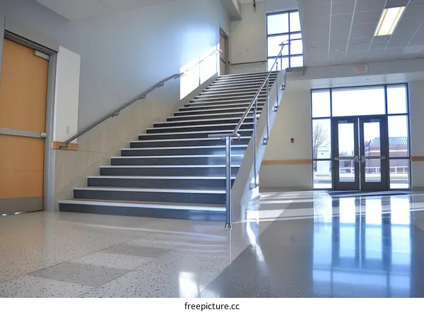 Staircase in a modern building