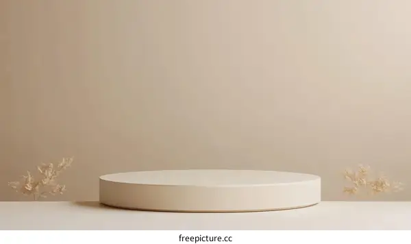 Beige Minimalist Product Display Platform