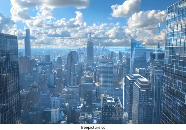 New York City Skyline Panorama View