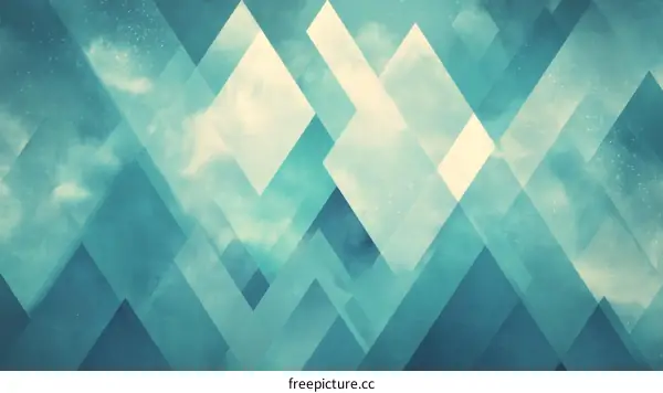 Abstract Geometric Background Design with Light Blue and White