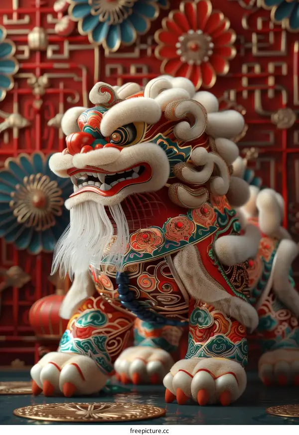 Chinese lion dance