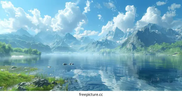 Mesmerizing Mountain Lake Panorama