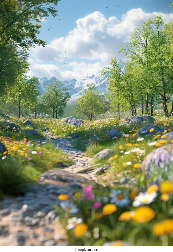 Lush Green Forest Path