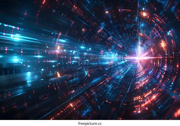 Abstract Digital Tunnel Background