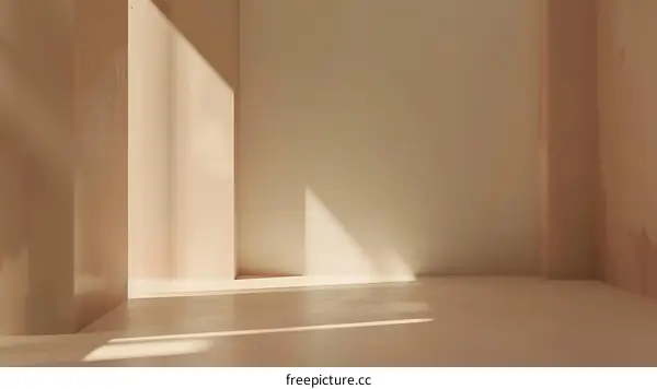 Minimalist Beige Interior Corner Room Light