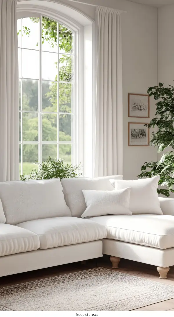 Modern Living Room with Large Window