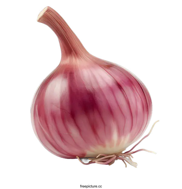 [Transparent Background PNG]Single Red Onion Isolated On White Background