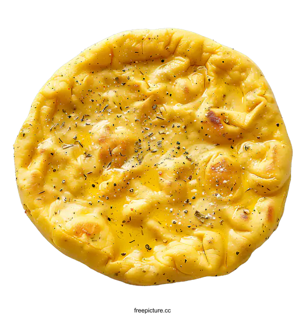 [Transparent Background PNG]focaccia with rosemary and olive oil