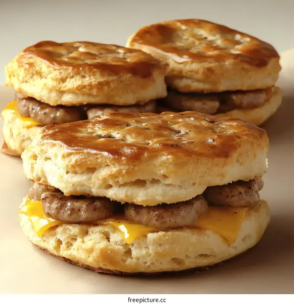 Delicious Savory Breakfast Biscuit Sandwiches