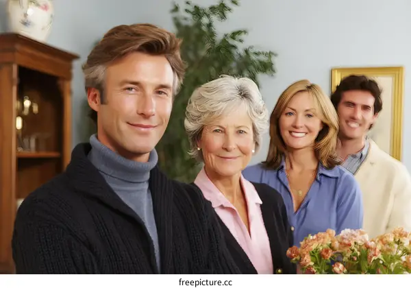 Happy Family Portrait in a Cozy Home