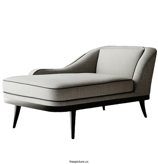 [Transparent Background PNG]Modern Gray Fabric Recliner Chair Design
