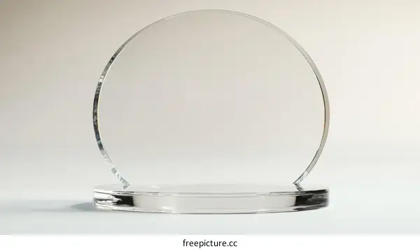 Modern Transparent Glass Award Display