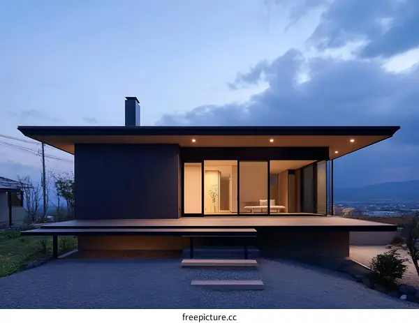 Modern House with Minimalist Design and Deck