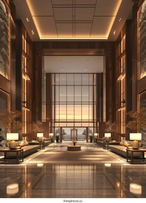 Modern Elegant Hotel Lobby Design