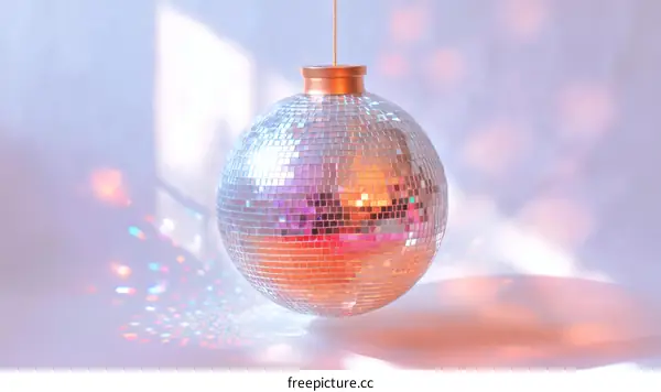 Disco Ball in Pastel Background