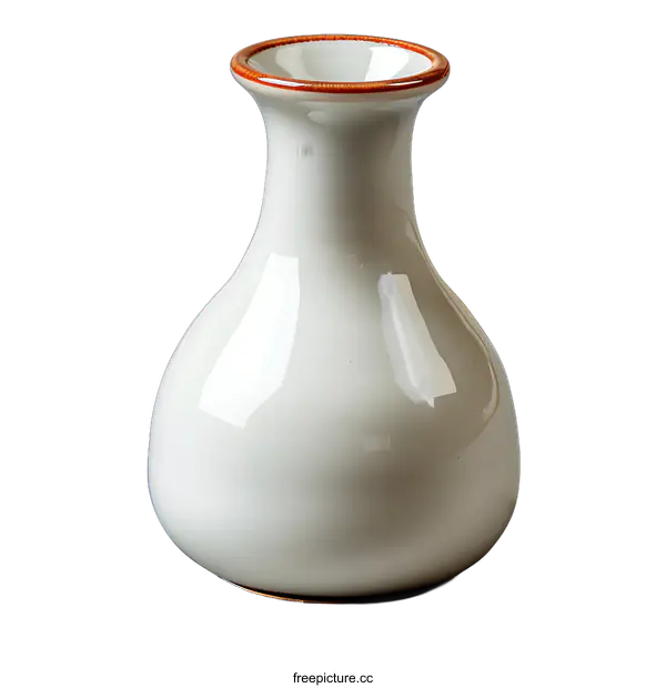 [Transparent Background PNG]A studio photo of a ceramic vase against a white background