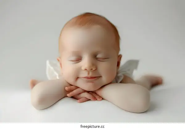 Sleeping Baby With Closed Eyes