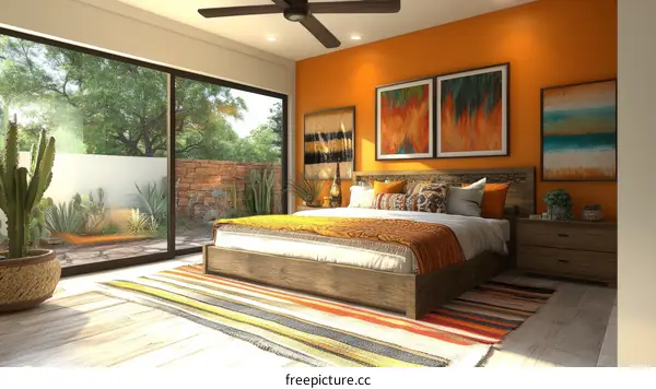 Modern Bedroom Interior Design Illustration