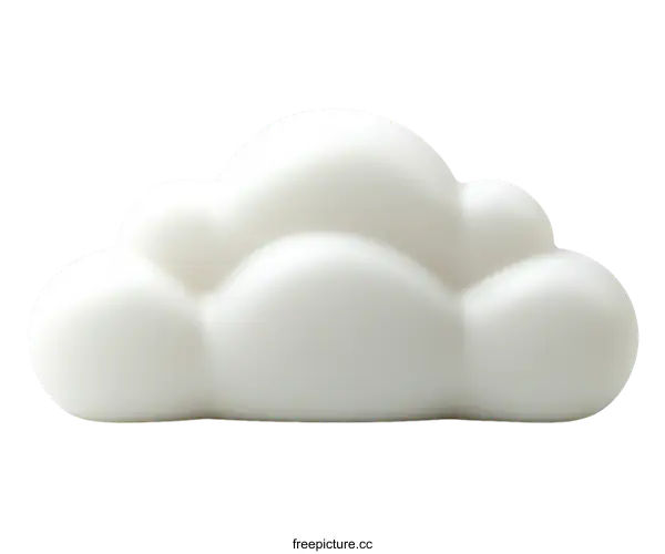 [Transparent Background PNG]Abstract White Cloud Sculpture