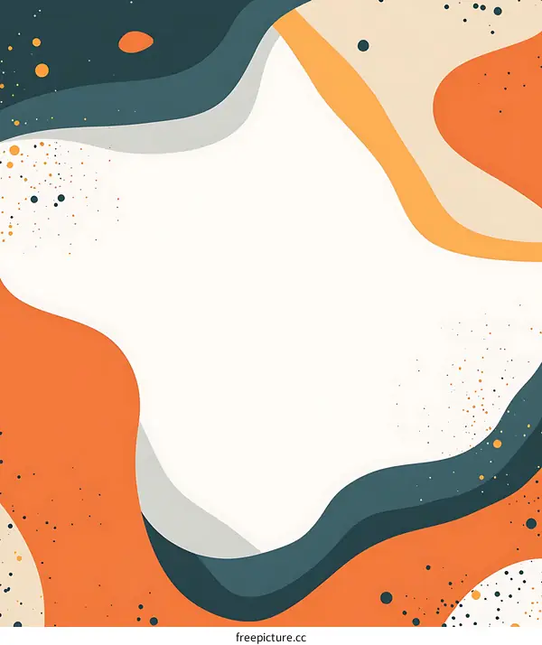 Abstract Background With Wavy Shapes And Dots