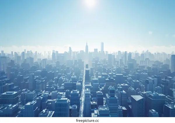 Aerial View of a Modern Metropolis