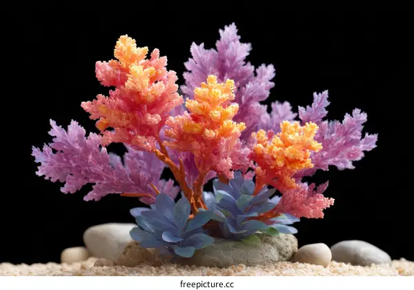 Colorful Artificial Aquarium Plant Arrangement