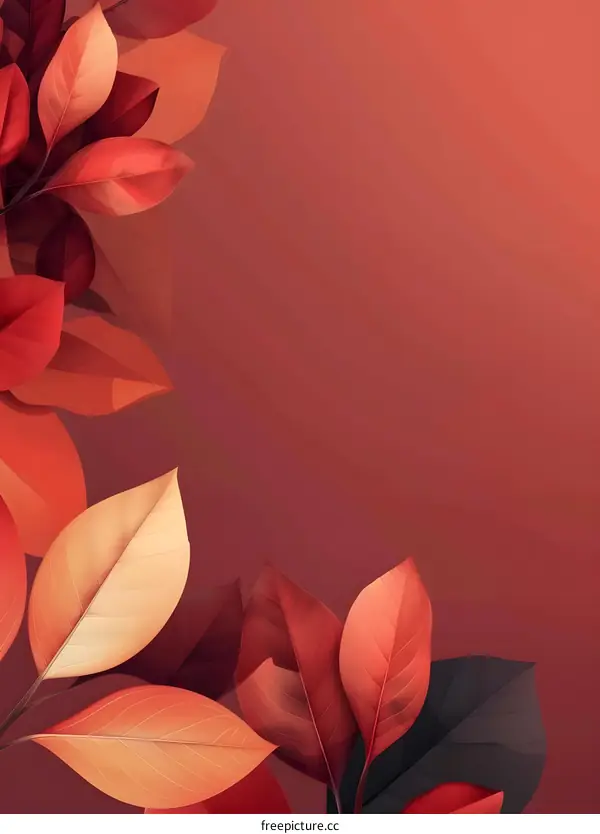 Red and Orange Leaves Background