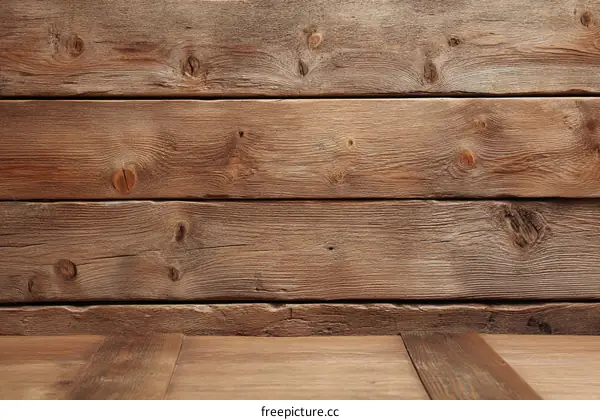 Aged Wooden Plank Wall Background