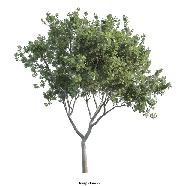 [Transparent Background PNG]Green Tree Isolated on White Background