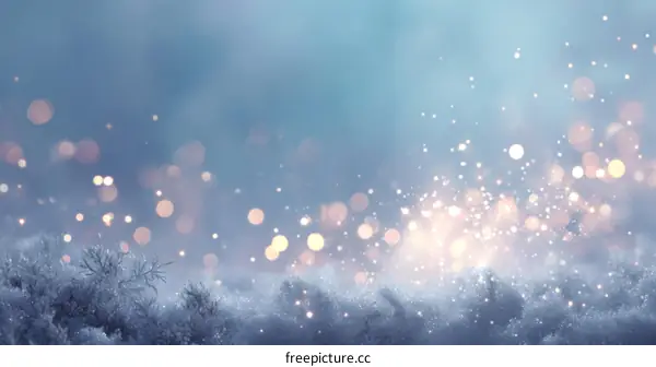 Winter Wonderland Abstract Background with Sparkling Lights