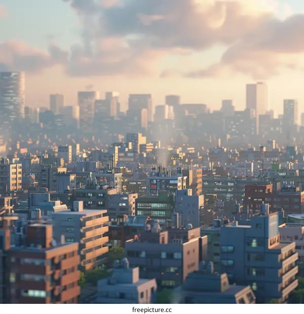 Sunrise Cityscape Illustration