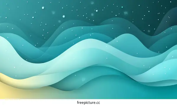 Abstract Winter Waves Background Design