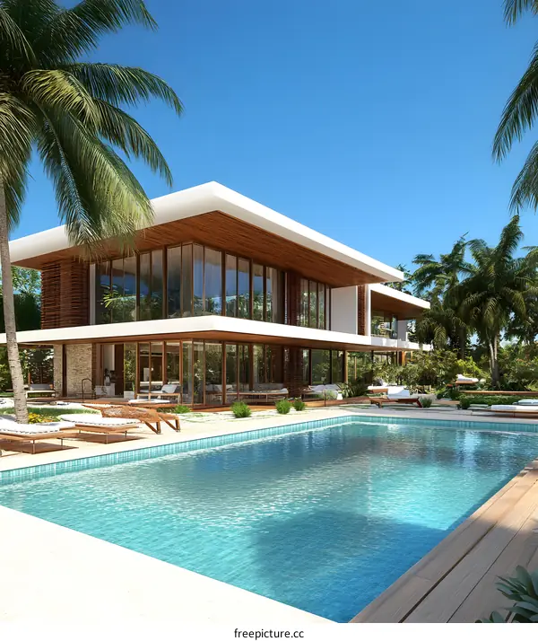 Modern Tropical Villa with Swimming Pool