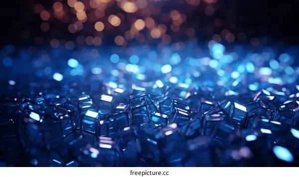 Blue translucent cubes background