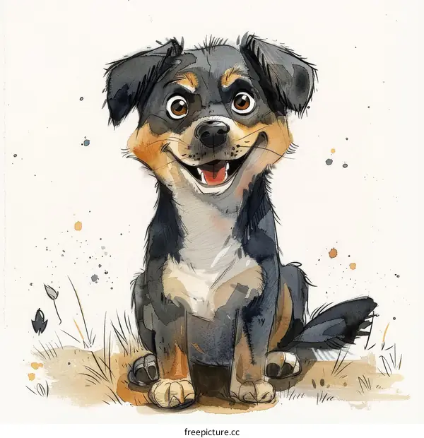 cute cartoon dog